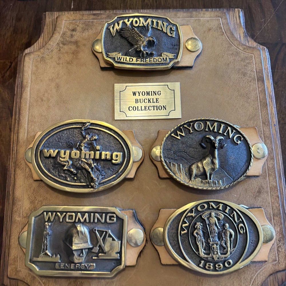 The Great American Buckle Collection Heritage Mint Ltd. Solid Brass Wyoming